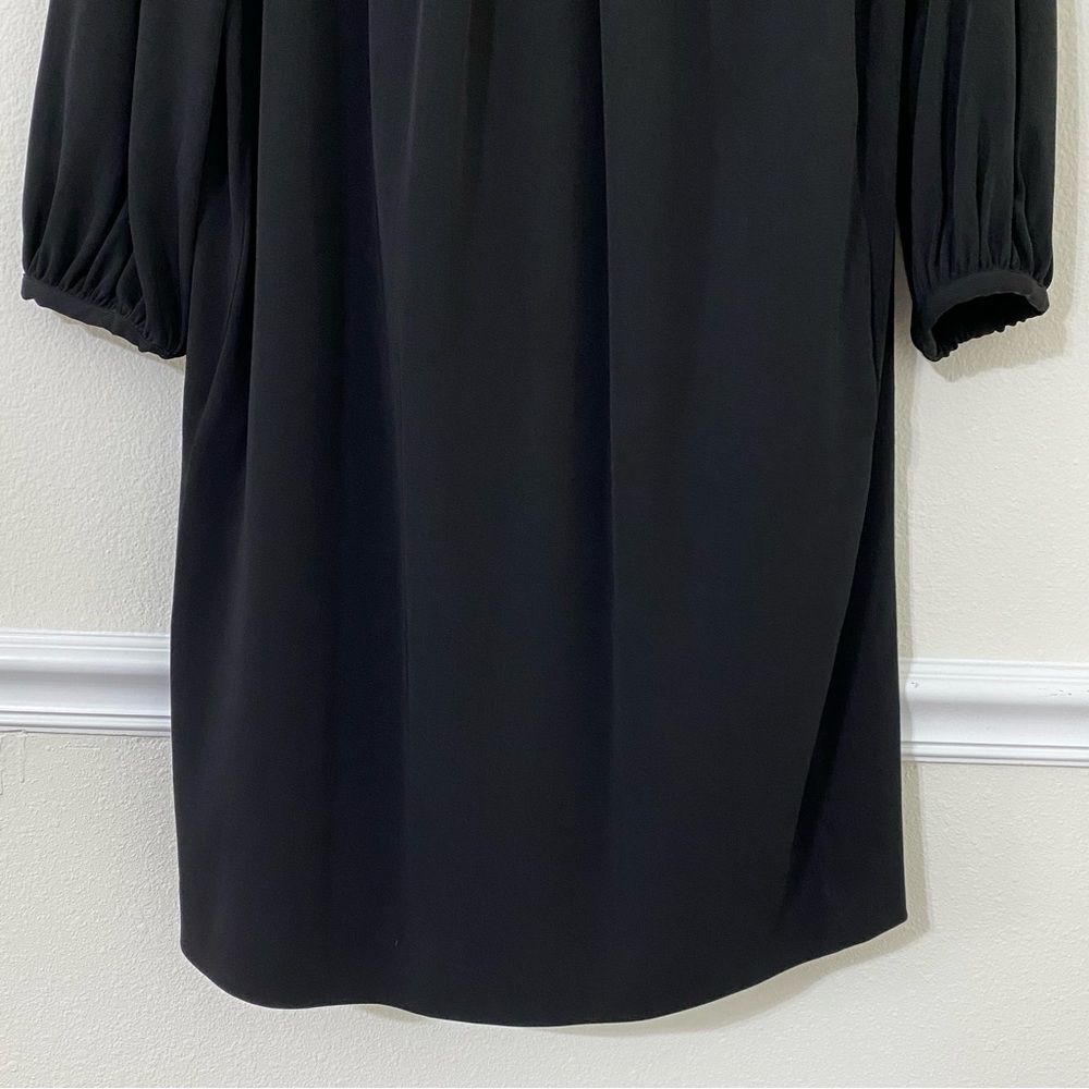 Piazza Sempione Puff Sleeve Black Dress Mirror Detail Womens Size L - Picture 14 of 15